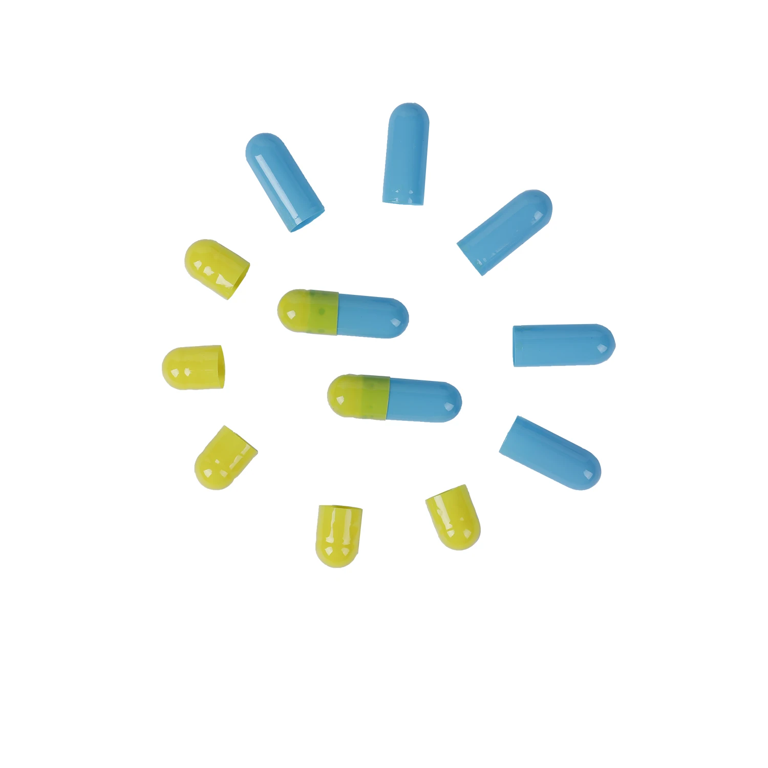 Лучший профессиональный производитель цветные полые капсулы для капсул Размер 00 0 1 2 3 4 5