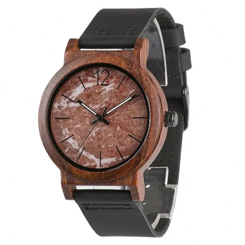 jubilee watch with japan quartz movement wood analog watches