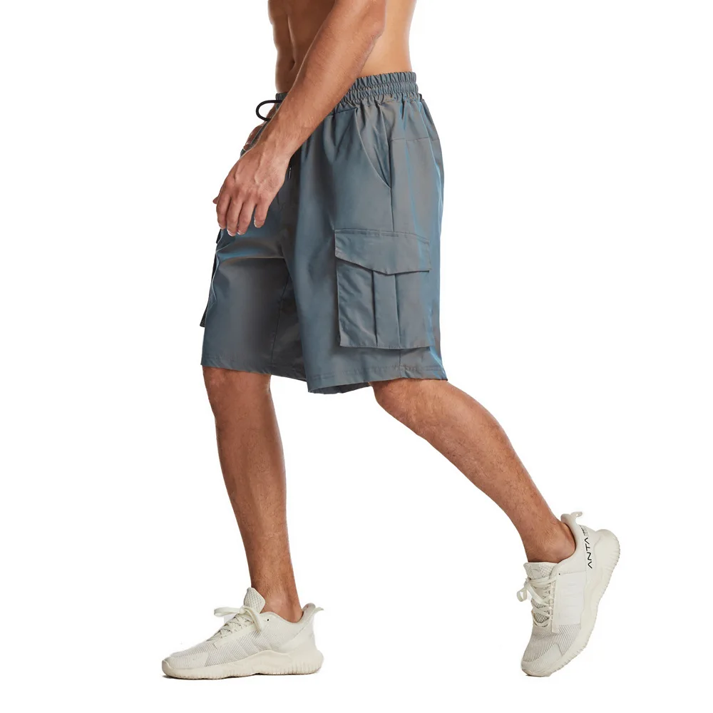 2023 Summer Fashion Men's Short Pants High Quality Custom Polyester 6 Pockets Cargo Shorts Waterproof Gym Sports Shorts624_voghion.com