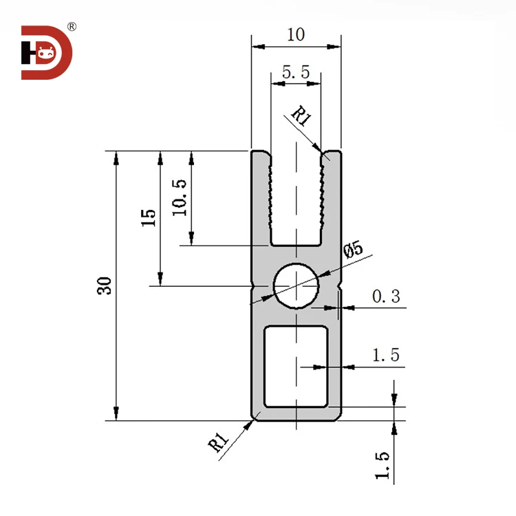 1030 industrial extruded aluminum profile clamp aluminum alloy-3