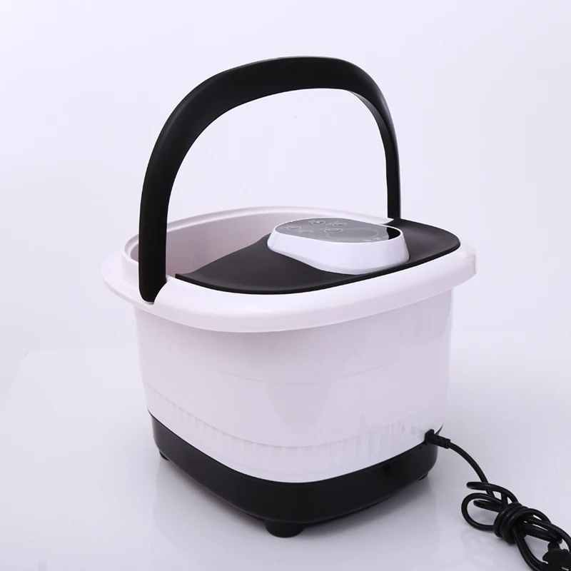 2021 EILISON Multifunction Portable Pedicure Basin Heated Infrared Shiatsu Air Bubble Foot Stone Bath Massager for Spa