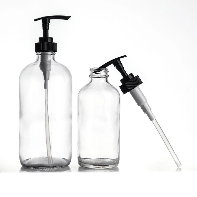 Essential oil glass bottle Luxury 240ml 480ml 8oz 16oz glass bottle with anti leaking cap manufacture