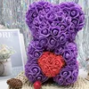 Cuore rosso orso viola
