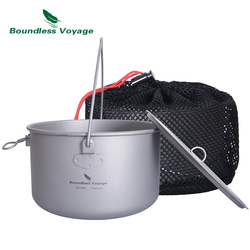 Boundless Voyage Titanium Pot Set 1300/1950/ 2900ml Hanging Pot With