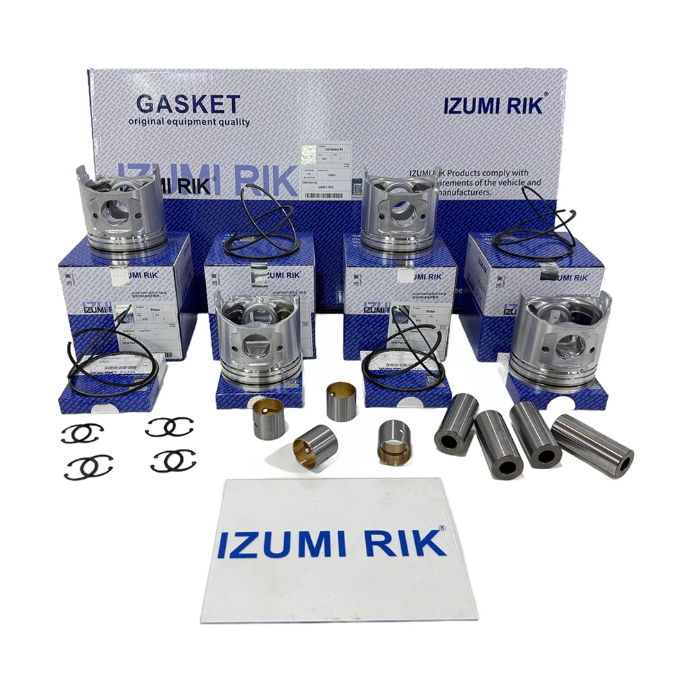IZUMI RIK Piston & Piston Ring Set for Mitsubishi 4M42 4M50 Engine Repair Kit