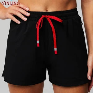Custom Unisex Raw Hem 3D Puff Print Summer Sweat Shorts Yoga Shorts