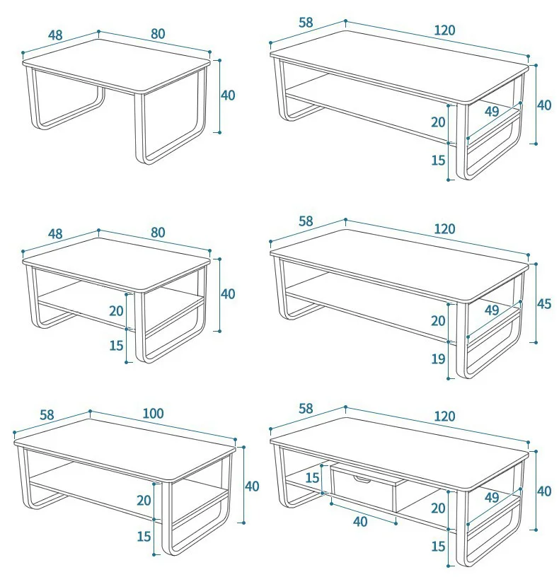 Nordic Coffee Table With Drawers And Shelf Modern Coffee Table With Storage Living Room Simple