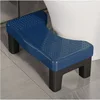 Taburete de baño azul (con patas negras)