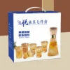 Juego de agua de siete piezas, ámbar