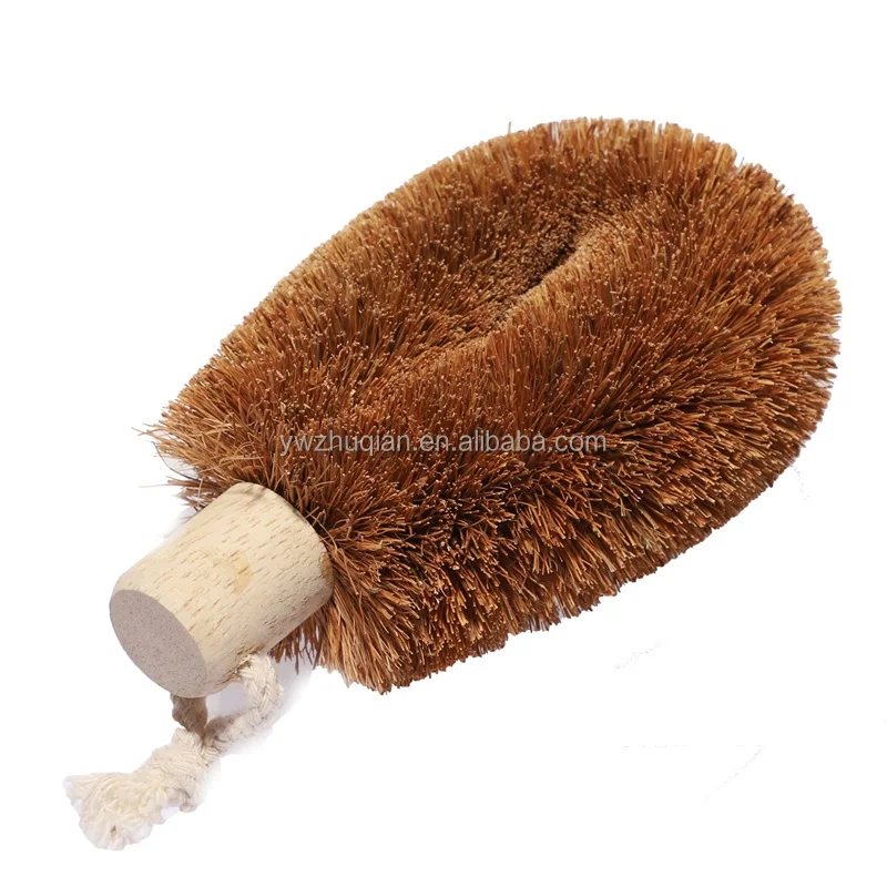 Eco Friendly Kitchen Vegetables Cleaning Brush Natural Coconut Palm