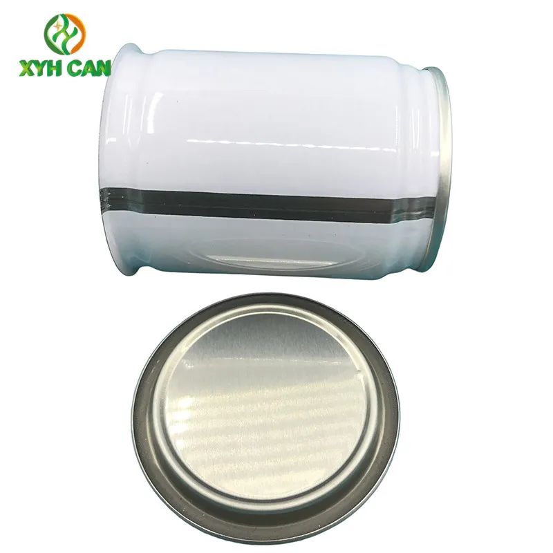 100ml Round Metal Tin Can Packaging for Alcohol Whisky Rum Gin Vodka Tequila Tea Coffee Beverage Wine Energy Drink Juice