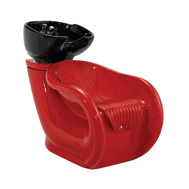 red shampoo chair