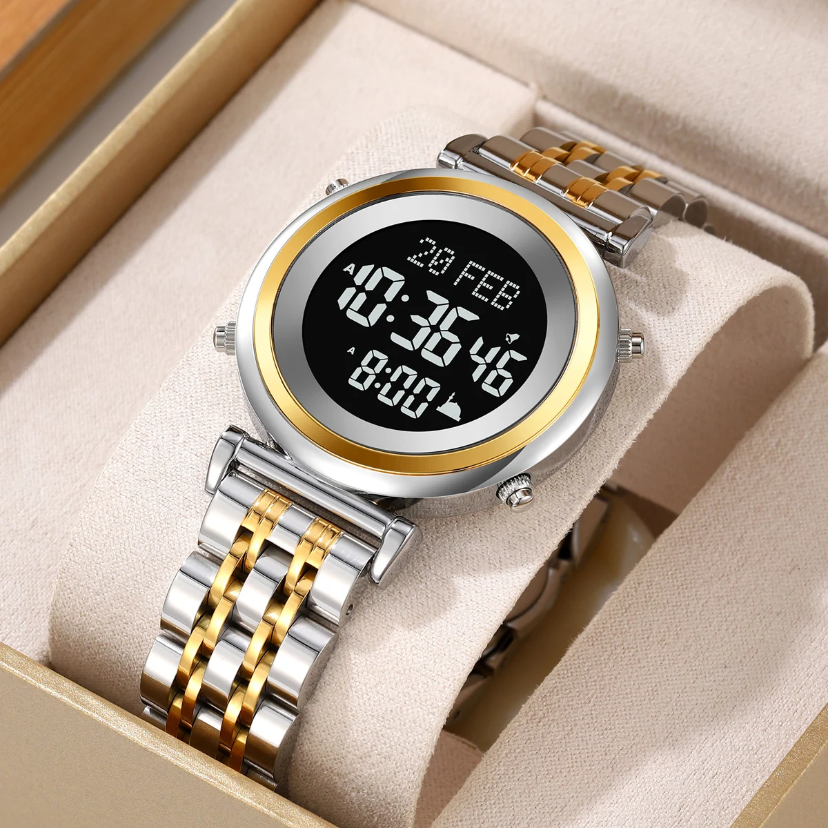 SKMEI 2139 Digital Islamic Men's Watch - Water-Resistant Sport