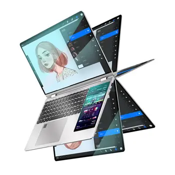 Silky Touch 15.6-inch + 7-inch Touchable Dual Screen Laptop Student Education Personal and Home Office Commercial Laptops