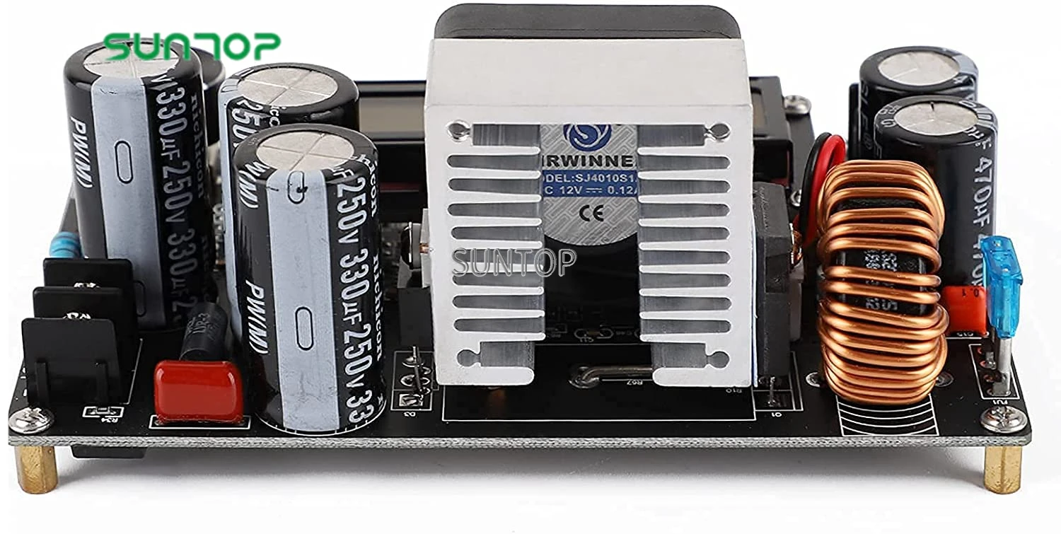 CNC 10V-65V to 12V-120V DC to DC 12V 24V 36V  12A 800W Adjustable Power Supply Voltage Regulator Module, Solar Panel  Charging,