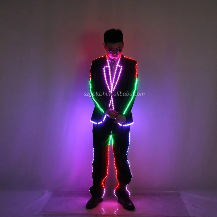 LED Luminous Stage Costume Full-Color RGB LED Pixel Jacket
