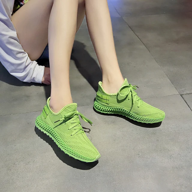 Summer 2022 New Breathable Women Shoes Comfortable Sports Lace-up Women Shoes Mesh Upper Girls Rubber Sneakers - Image 5