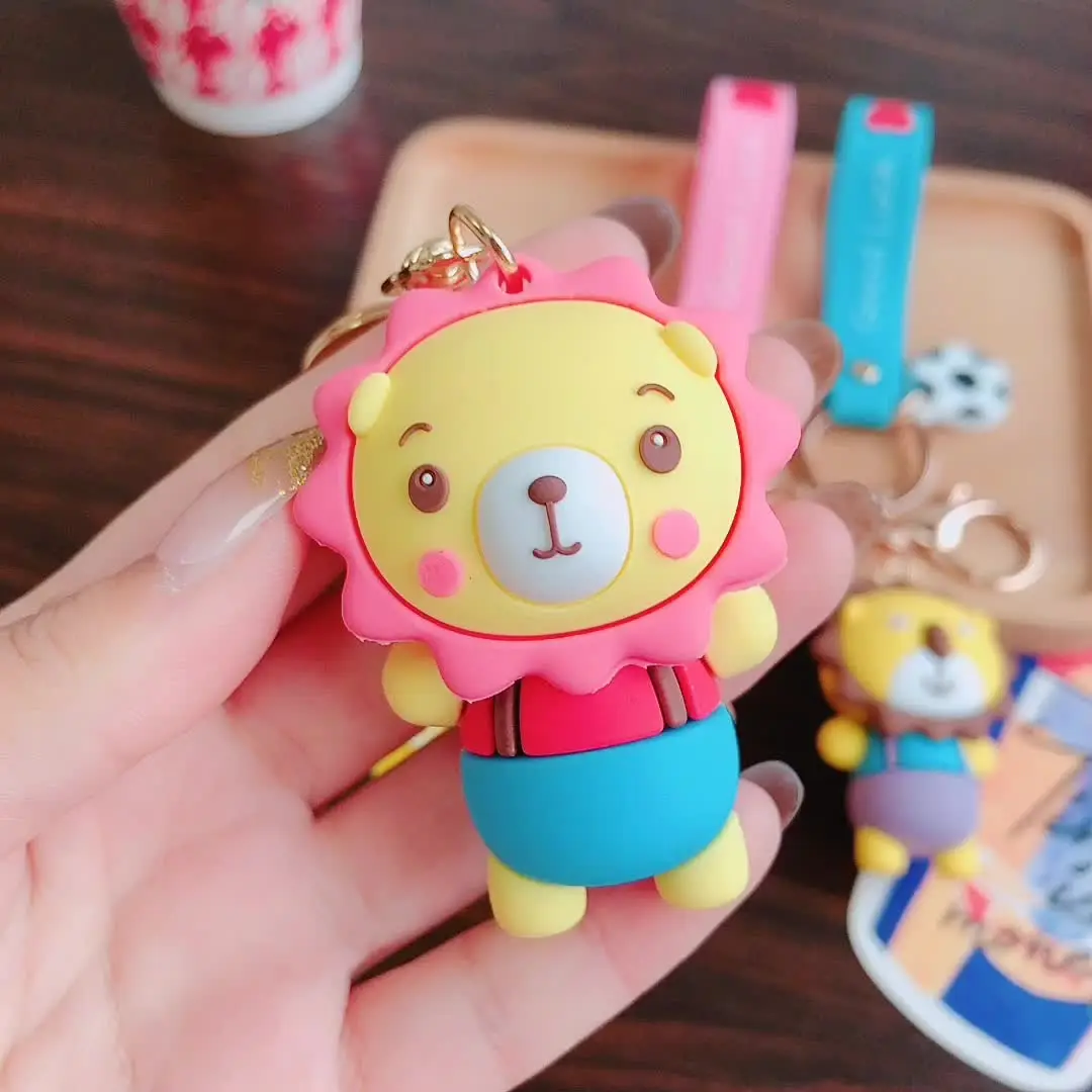 Creative Cartoon Epoxy Lion Flower Keychain Personality Trend Doll Car Key Ring Chain Handbag Pendant Wholesale Buy Self Defense Keychain Liquid Keychain Acrylic Keychain Keychain Accessories Custom Keychain Anime Keychain Self Defense