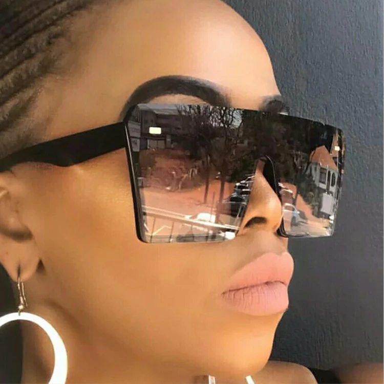 Kenbo Eyewear Chic One Piece Oversized Sunglasses Vendor Flat Top Thick Frame Shades 2020
