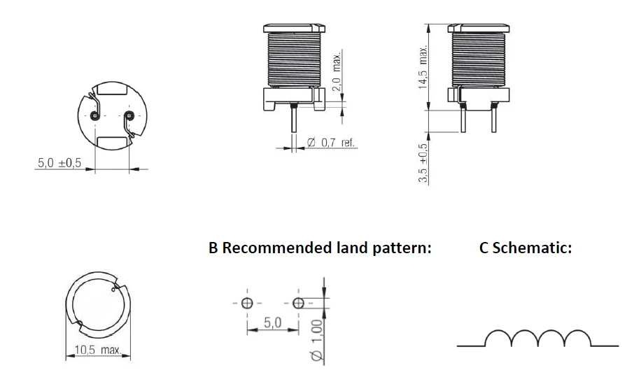 Custom Oem Radial Choke Coil Inductor Without Shrinkable Tube Buy