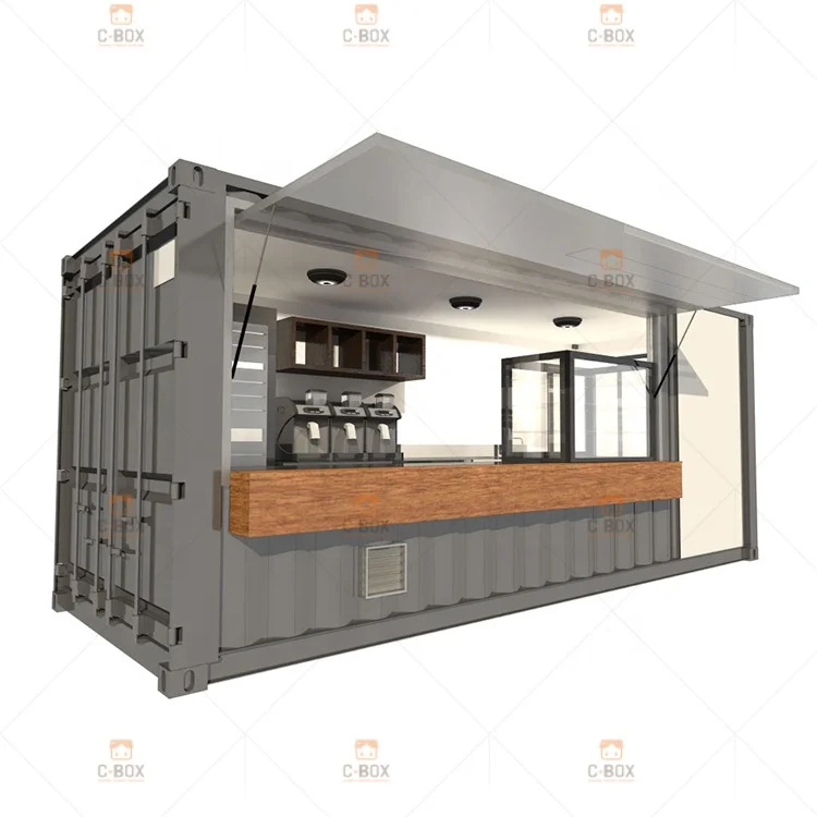 Container Coffee Shop Food Kiosk Pre Fab Container Coffee Shop Cheap Prefabricated Container House Price for Coffee Shop