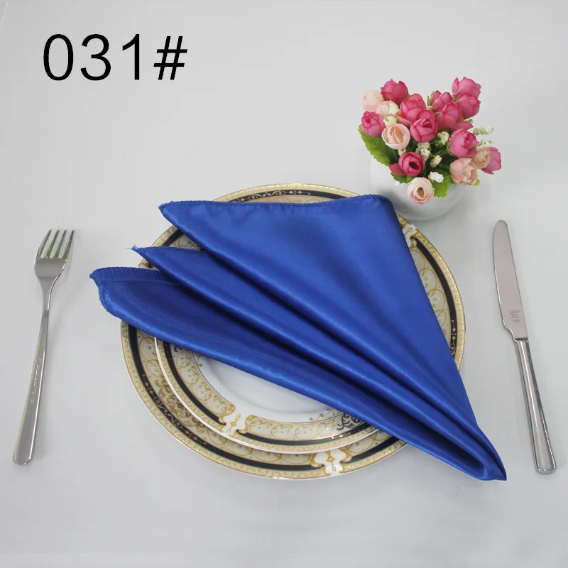 Wholesale Party Banquet Decoration Colorful Napkins Satin Dinner Table