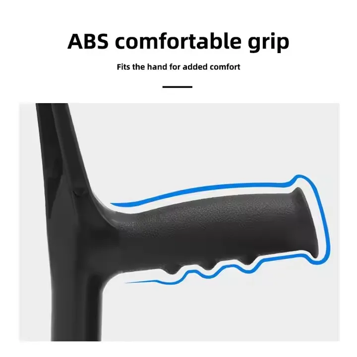 Lightweight Durable Aluminum Crutches for Elderly Disabled Adults Adjustable Mobility Aid Ergonomic Handles Non-Slip Tips Cane