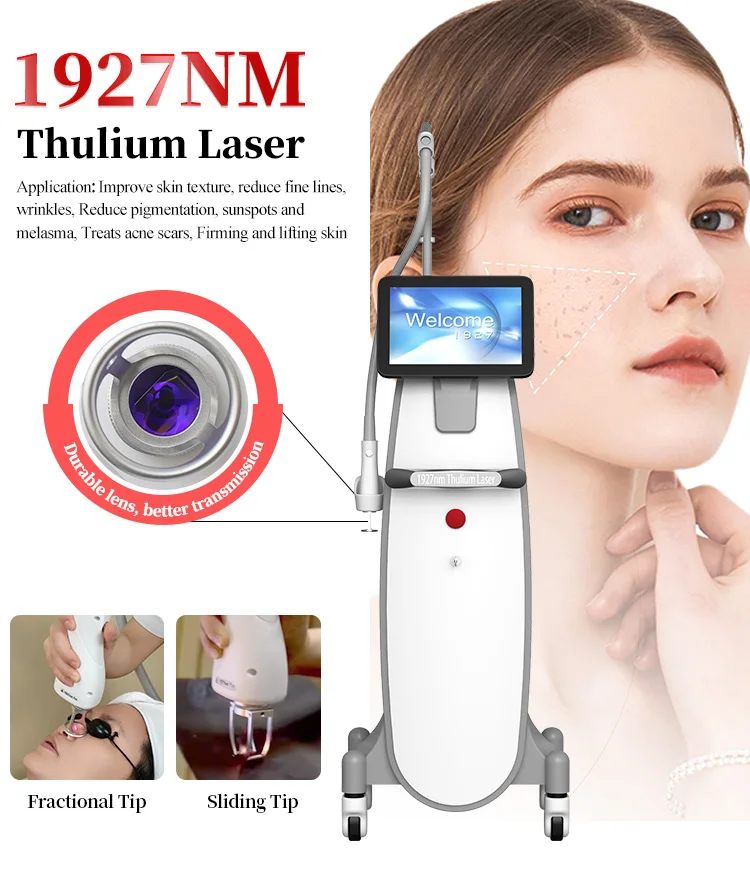Vertical 12.1-Inch Touch LED Thulium Laser Mask ABS 1927nm Home Care Stimulates Collagen Regeneration Removes Fine Lines