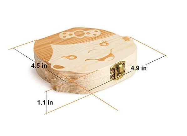 Круглая коробка для хранения зубов, деревянная сувенирная Подарочная коробка для детских зубов