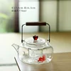 Golden Jade Abundance - Teapot with Handle - Transparent