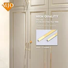 Foshan MJO Factory Directly T Shape Decorative Profiles For Wardrobe Cabinet Furniture Decoration 304 Stainless Steel Tile Trims