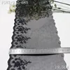 Black with Shiny Silver Flower