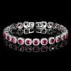 Red corundum bracelet 17cm