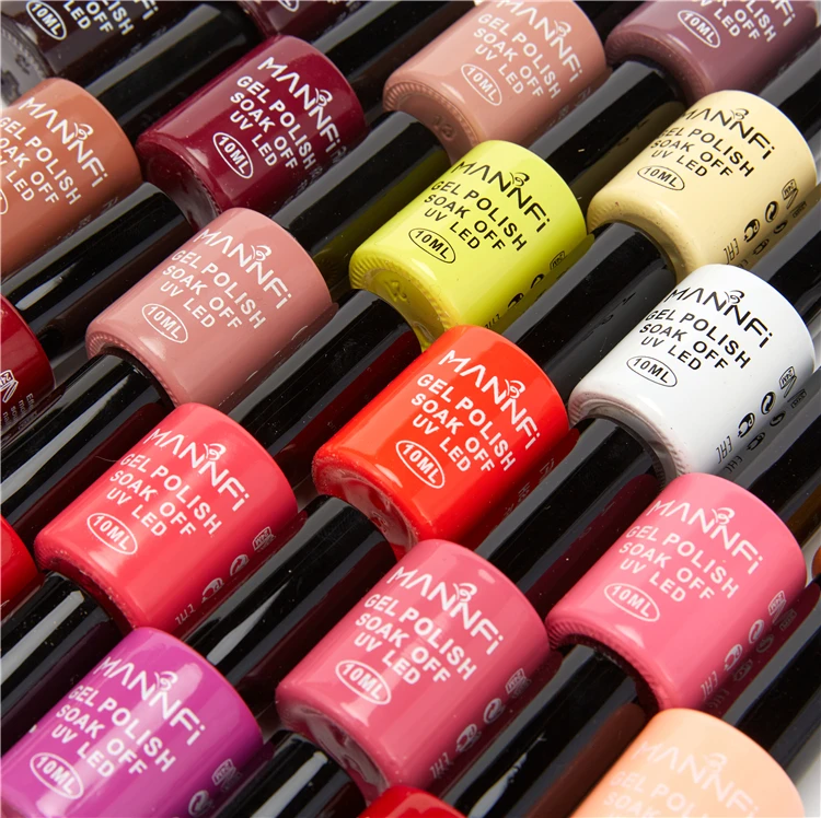 MANNFI Factory Wholesale Nail Supplier Nail Art High Quality Low Price Nail Gel Polish Soak Off Uv Led Color Gel