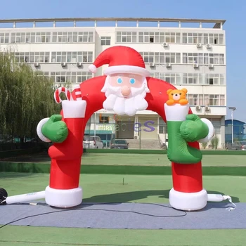 Hot Selling Inflatable Santa Claus Archway Gate For Christmas Holiday Decoration