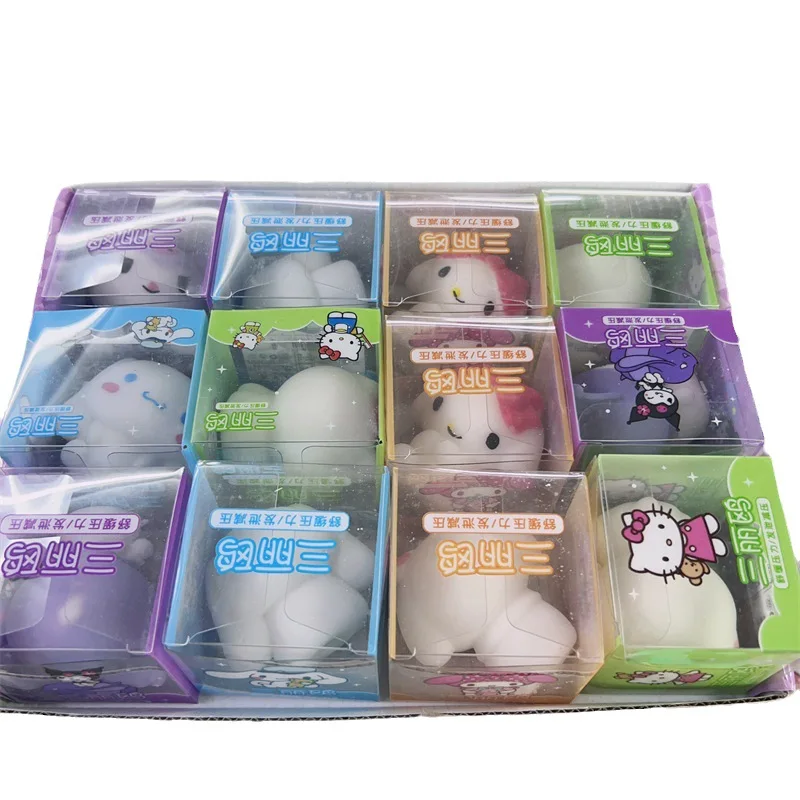 Sanrio Fidget Toy Decompression Slow Rebound Toy Kuromi My Melody Stress Relief Fidget Action Figure Mochila Squishy Squeeze Toy