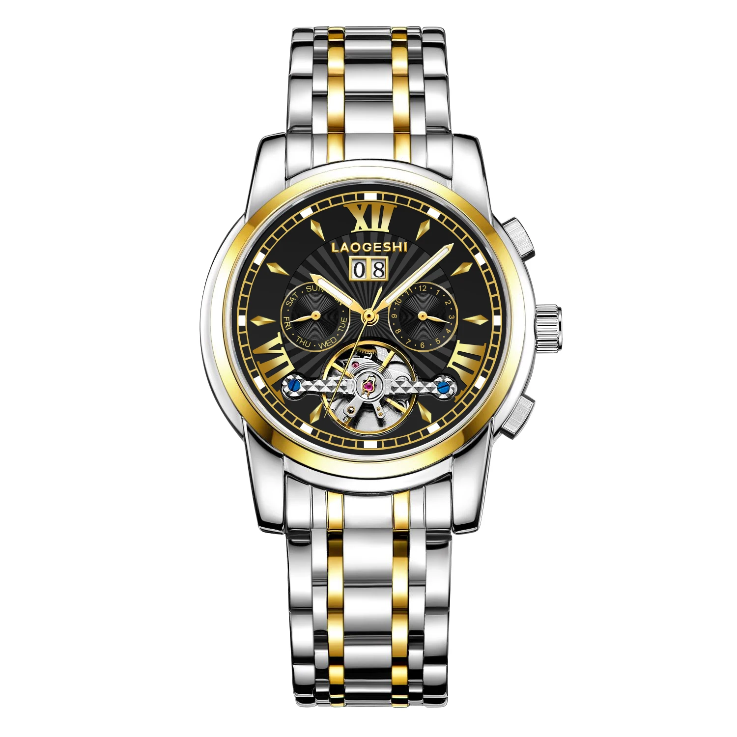 Auto Date Custom logo Automatic Men Wrist Watch Waterproof Men Luxury Tourbillion Watches Mechanical