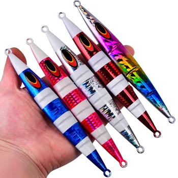 Slow Shaking Iron Plate Lead Fish Deep Sea Boat Fishing Luminous Live Bait 30g-250g Sea Fishing Fast Sinking Lure – Lure – view 2