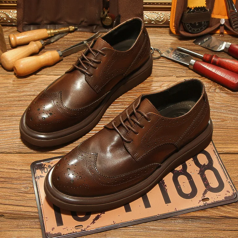 Spring Genuine Leather Men's Shoes Formal Comfortable