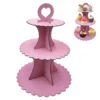 Soporte para pastel rosa