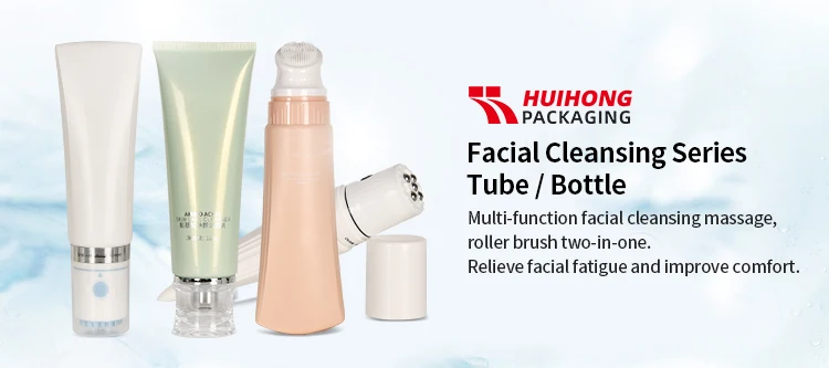 Custom 100ml Plastic Facial Cleanser Tube with Silicone Brush ...