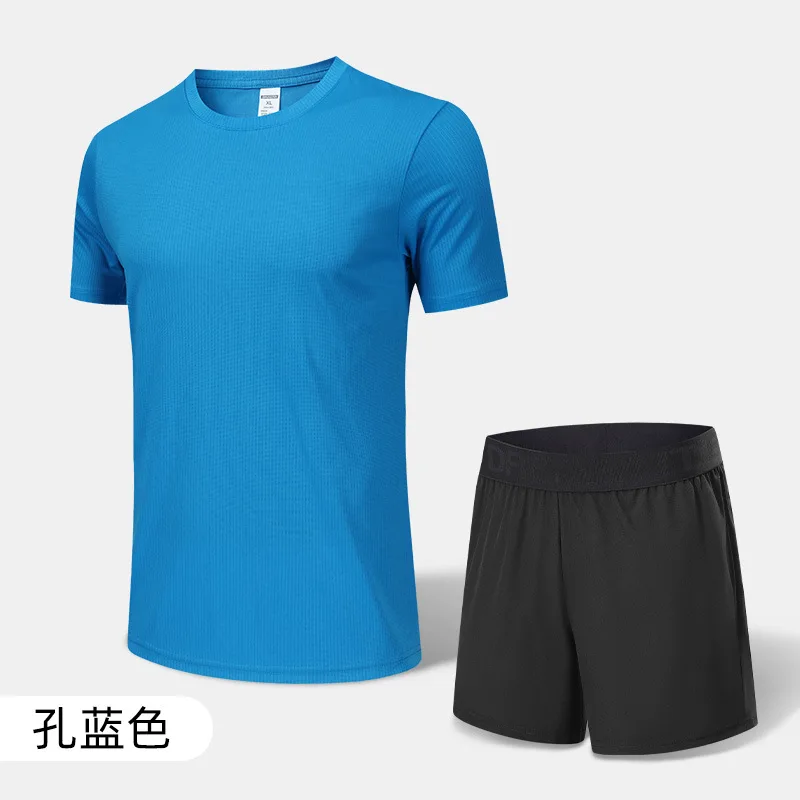 Quick-dry Suit Men's Outdoor Running Leisure Fitness Basketball Sports T Shirt and Short aperçu 12