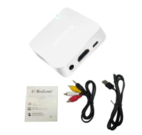Hot Selling MiraScreen X7 Projector Computer Wifi Player Car Phone Screen Mirroring Car with Screen Device AV+HDMI Dual Interface