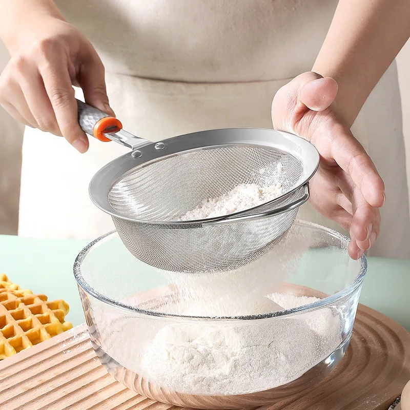 Сито для муки из нержавеющей стали Manjia, сито, сетка для мелкого чая, сито, дуршлаг, сетка из проволоки, масляный фильтр, сито