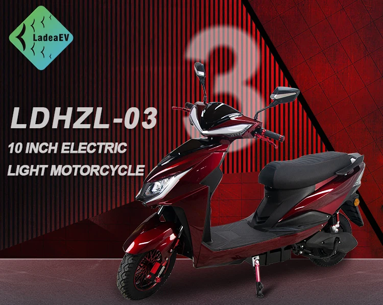 CKD EEC 10/12inch 50km/h speed red electric moped factory customized removable battery electric motorcycle