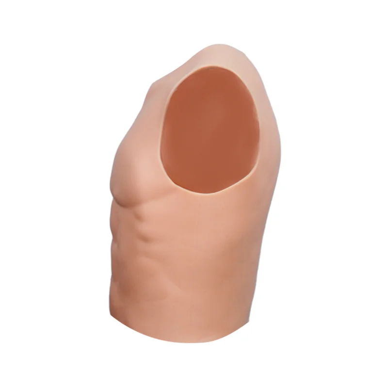 Round Neck Sleeveless Silicon Muscle Body Realistic Muscle Form Silicone Muscle Suit for Sale