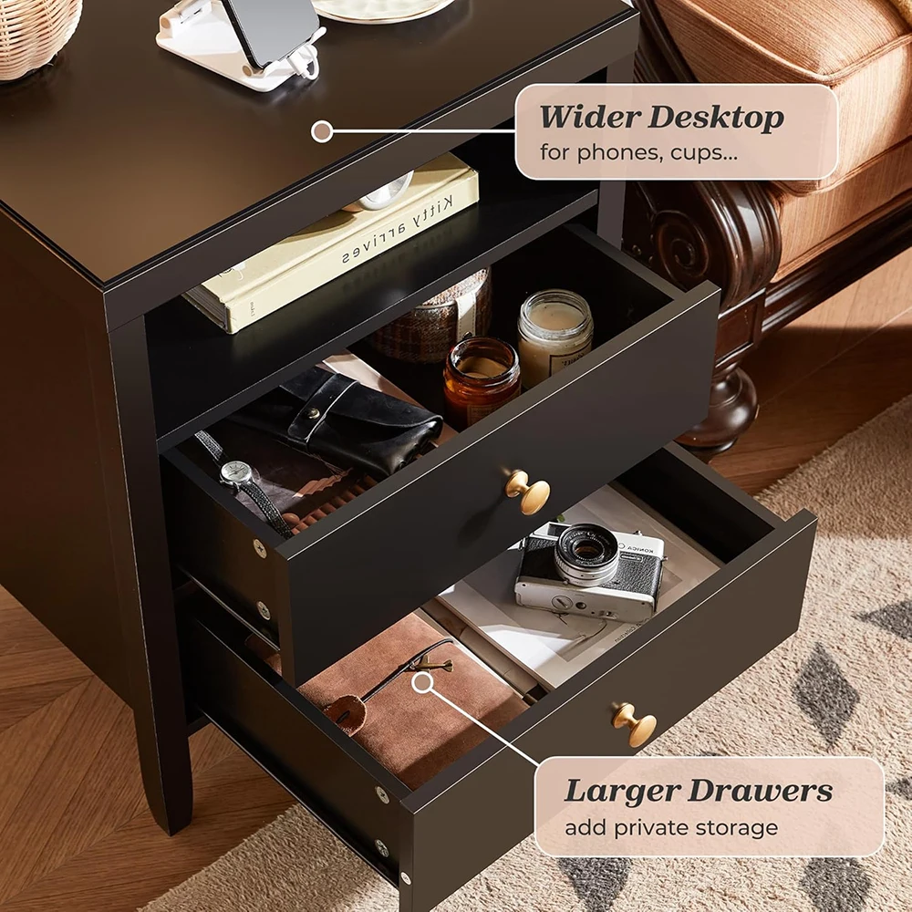 bedside table storage modern metal knobs assembled-6