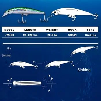 CHEERY New-style Quivering Minnow Sinking Lure Featuring Ultra-long-cast Laser-finish Deep-diving Action Stainless Steel – Minnow – view 4