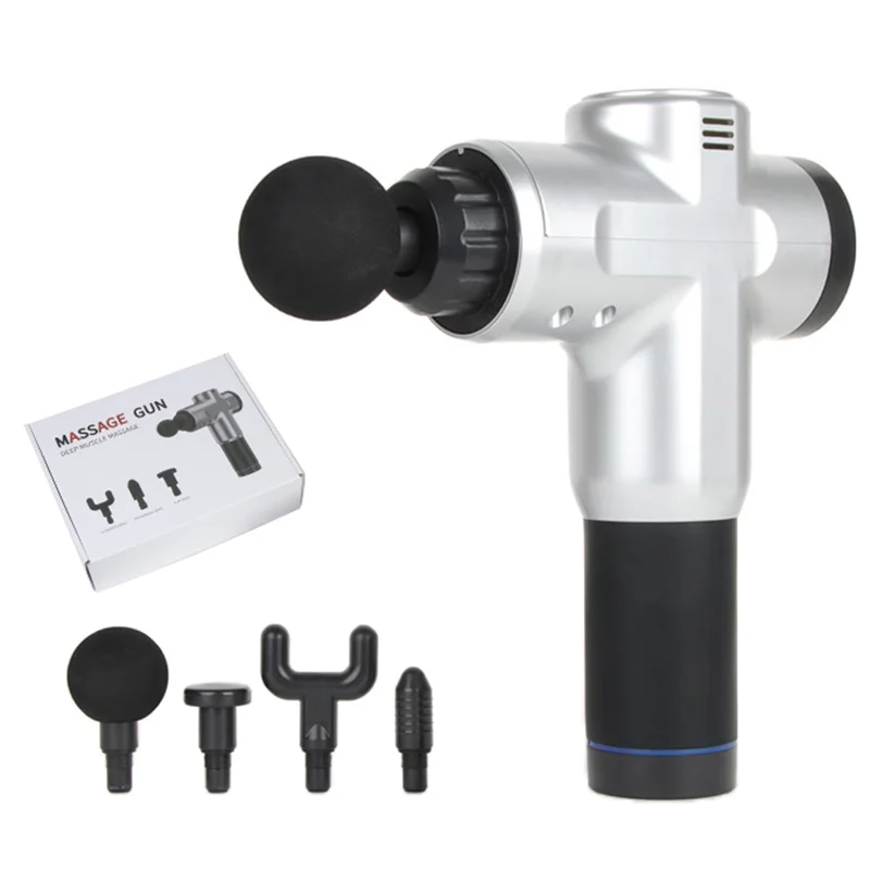 Pistolet de massage percussif professionnel | Affichage LCD à 32 vitesses avec plusieurs têtes de massage