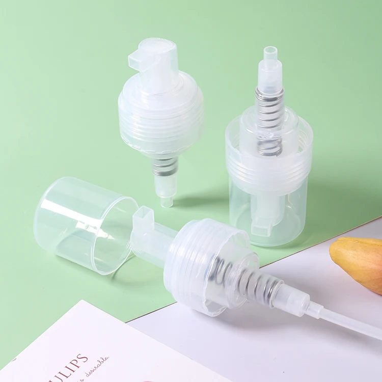 Liquid Foam Pump Bottle Dispenser With Transparent Cap for Skincare, Cosmetic Packaging 43/410